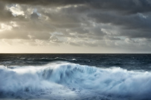 fine art seascape photography. The atlantic ocean during a big swell in Portugal